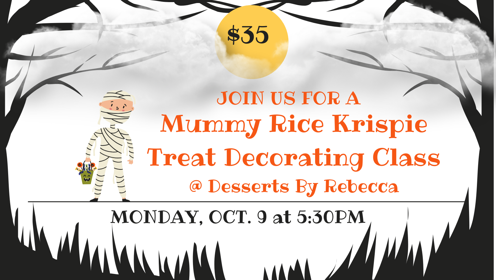 Mummy Rice Krispie Treat Decorating Class Desserts by Rebecca